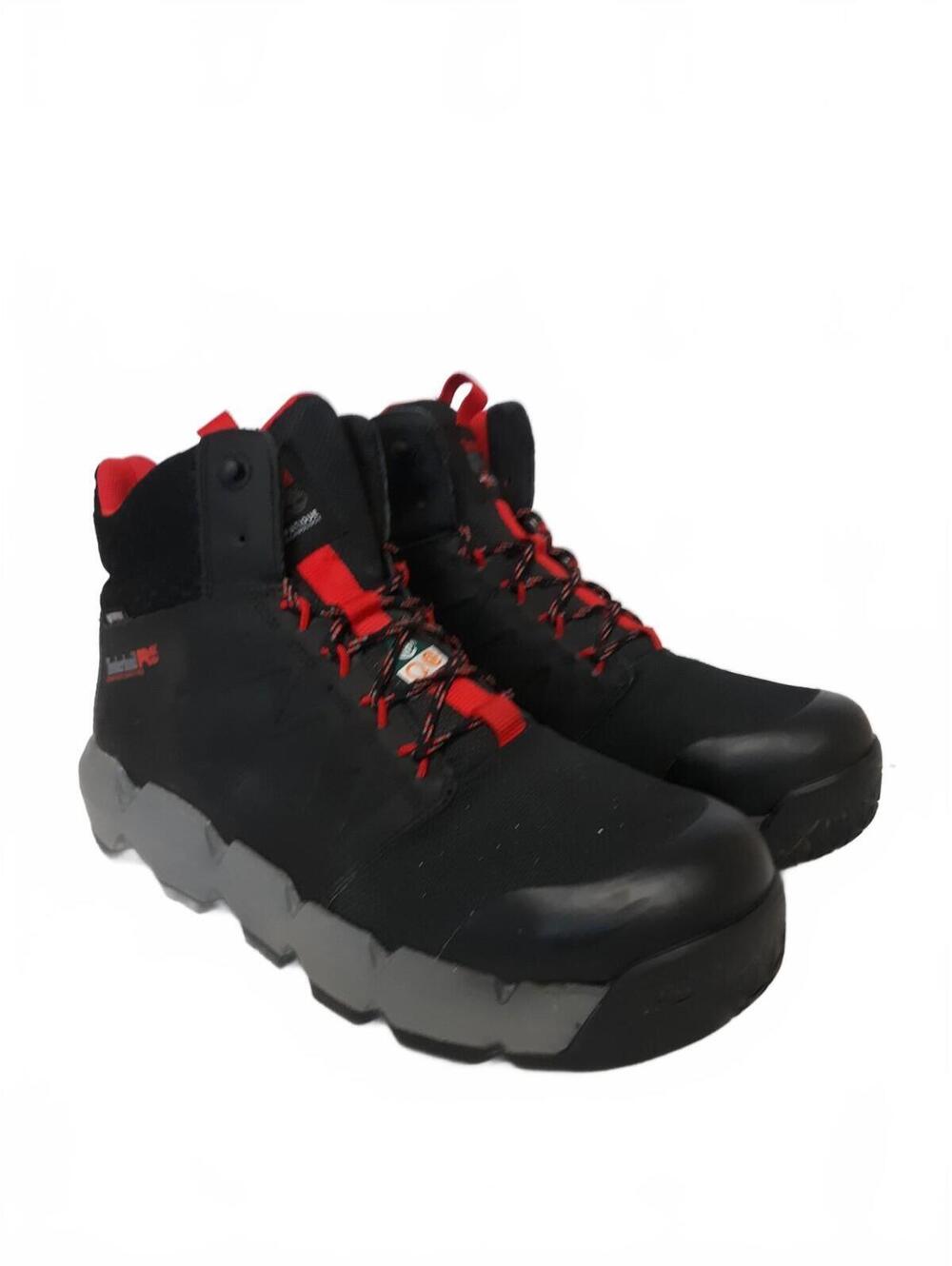 Timberland PRO TrueGrit Men 10.5W Black Waterproof Composite Toe Boots A5TYB